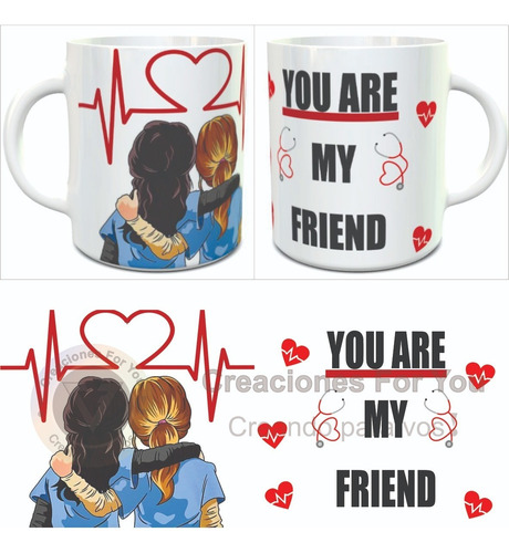 Tazas Dia Del Amigo Amiga Ceramica Importada Personalizadas