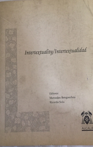 Libro Intertextuality/intertextualidad Universidad Alcalá