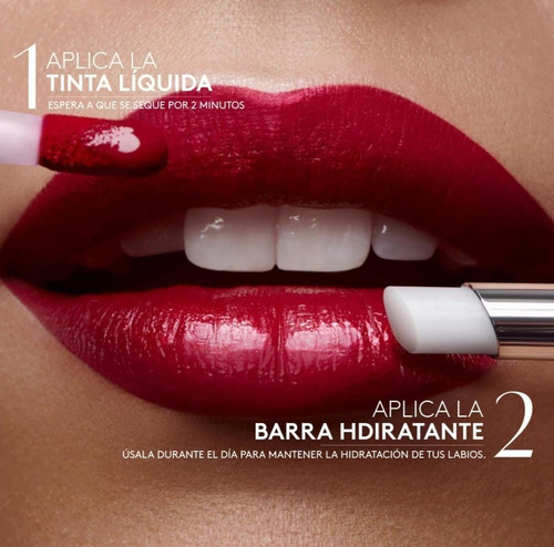 Esika Labial 36 Horas Duo Tatto Colorfix Color Rojo Profundo