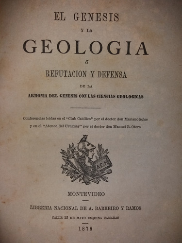 Genesis Y Geologia Refutacion Defensa Mariano Soler 1878