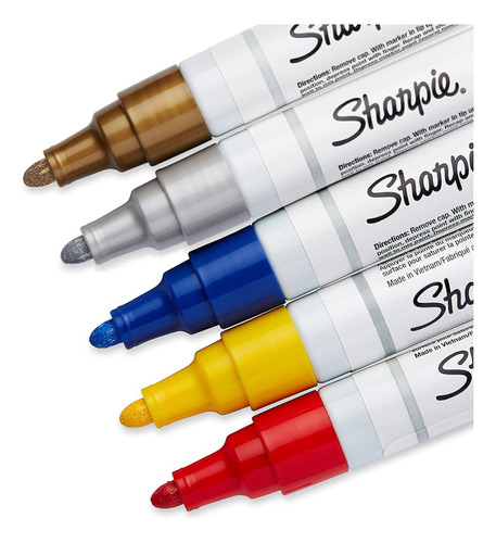 Sharpie Marcadores Para Ceramico Vidrio Madera Piedra Pack 5