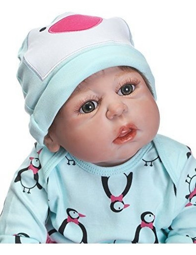 Huadoll Realista Reborn Baby Girl Dolls Silicona Cuerpo Comp