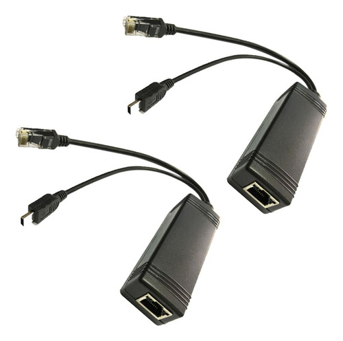 2x Adaptador Atual Driver Poe Conversor Sobre Ethernet 48v A