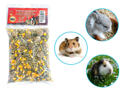 Alimento Mezcla Para Hamster, Guinea Pig, Conejo 500 Gr