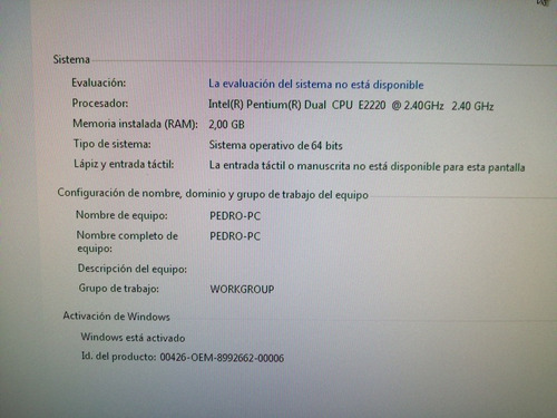 Imagen 3 de 3 de Computador Cpu Intell Dual Core 2.40ghz, 2 Ram, 320gb