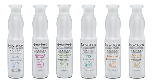 Shampoo Novalook Combo X6 Todas Las Lineas 320ml C/u 