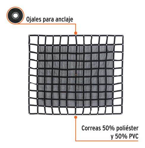 Red De Carga 2.44 M X 2.05 M Para Camioneta, 3.5 Ton,truper