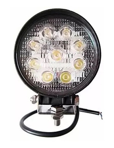 Faro Led Redondo 27w 9 Leds 4x4 Cuatri Moto Universal 12v