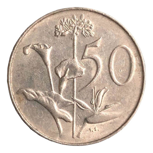 Sudafrica - 50 Cents - Año 1974 - Plantas - Km #87