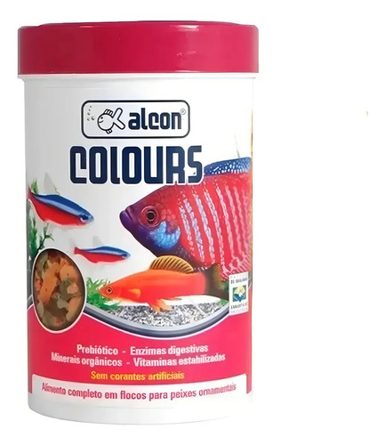 Ração Para Peixes Alcon Colours Flocos - 10g
