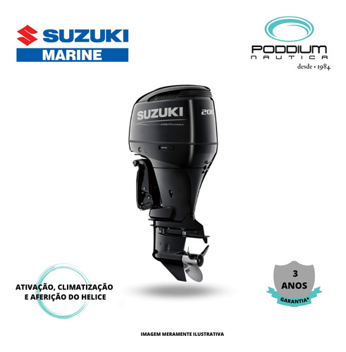 Motor De Popa Suzuki Df 200 Tx (6 Cil.), 4t Poddium Náutica