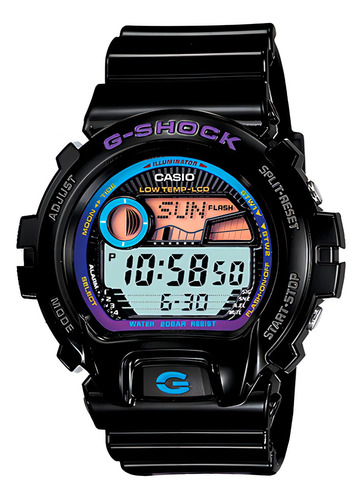 Relógio Casio G-shock G-lide Tide-graph Glx-6900-1dr Cor Da Correia Preto Cor Do Bisel Preto Cor Do Fundo Digital