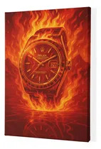 Comprar Mural Rolex Ardiente Cuadro Moderno Para Home Office Audaz Full Hd