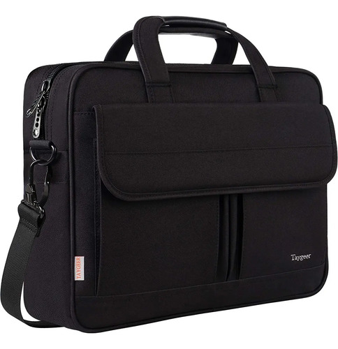 Maleta Para Notebook, Bolsa Notebook Para 15,6 Polegadas Masculina Impermeável E Acolchoada, Pasta Para Notebook Executiva Portátil Estilo Bandolera Acessórios Para Notebook Taygeer 1073 Cor Preto