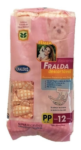 Fralda Descartável Pp Cachorro Chalesco Super Absorvente