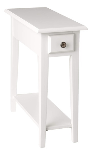 Frenchi Furniture Mesa Auxiliar, Queen, Blanco Roto