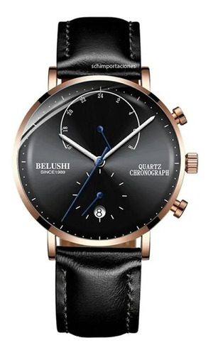 Reloj Belushi Pulsera Cuarzo - Diseño Italiano  Black / Gold