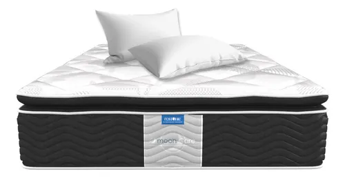 comprar Colchón matrimonial Restonic Moon Care confort ortopédico tela antibacterial + 2 almohadas hipoalergénicas