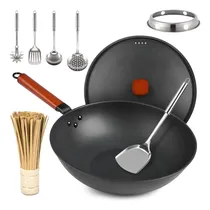Comprar Sartén Wok Con Tapa 13 Wok Antiadherente, Woks De Acero Al Y