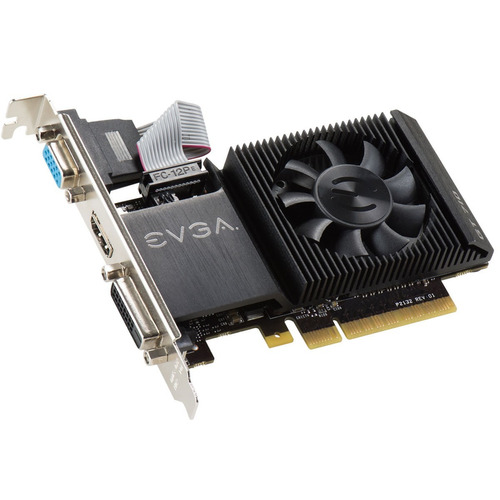 Tarjeta De Vídeo Evga Gt 710 2gb Ddr3 Hdmi Dvi P3-2713-kr