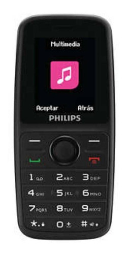 Philips E108 Dual SIM 32 MB preto 32 MB RAM