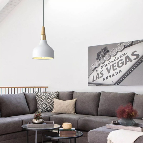 Lámpara Colgante Decorativa Moderna Ajustable Con Bombillas Estructura Blanco