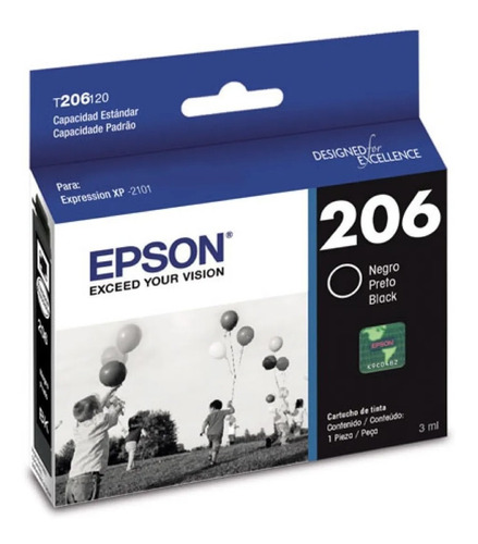 Cartucho Epson T206 Negro Colores Xp2101 Original Individual