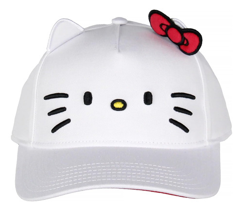 Hello Kitty Osfm - Sombrero Bordado Para Adultos Con Orejas