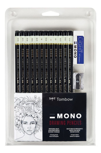 Mono Set De 12 Lápices Para Dibujar Profesionales
