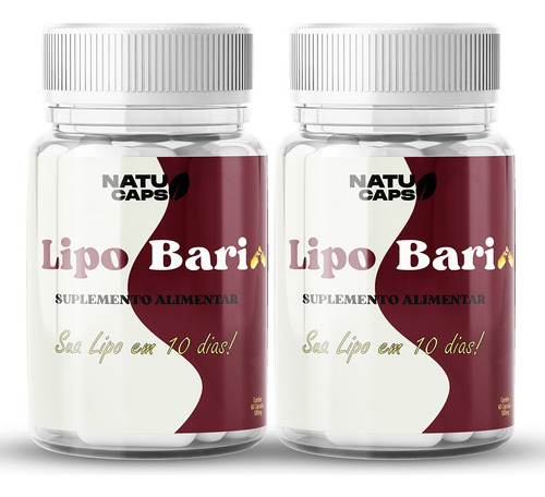 2 Potes De Lipobari 120 Cápsulas - Efeito Lipo Sem Sabor