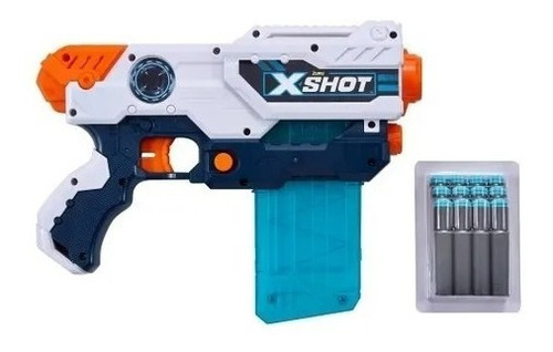 Imagen 4 de 7 de Pistola Huracan 12 Dardos Goma Eva Clip X-shot Zuru