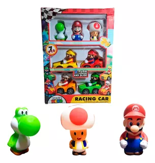 Sets Super Mario Bros X7 Personajes Auto Luigi Prince Yoshi