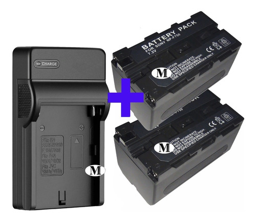Cargador + 2 Baterias P/ Sony Np-f730 Np-f750 Trv-310