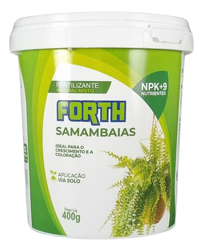 Kit 99un Forth Samambaias 14-05-10 Pote 400g Npk+9