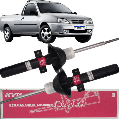 Par De Amortecedor Dianteiro Kyb Excel-g Courier 1997 A 2013