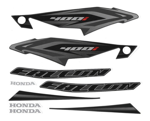 Kit Adesivos Honda Nx4 400i Falcon 2013 2014 Preta
