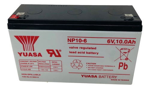 Bateria Yuasa Np10-6 Iluminacion Juguetes 6v 10ah Emporio