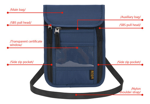 Cr Bolso Bandolera For Hombre Y Mujer, Cartera For Pasaporte