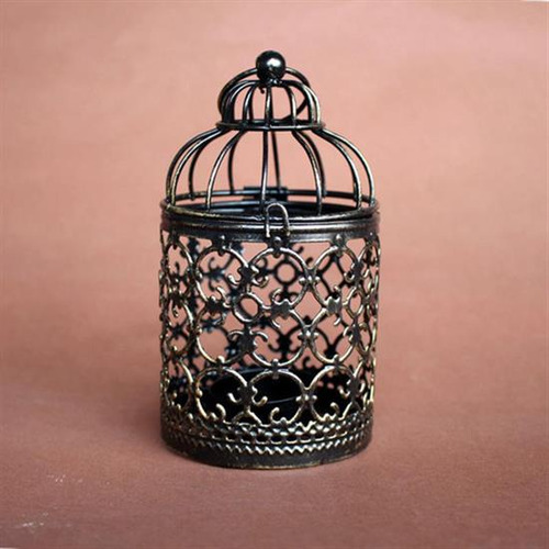 Candelabro Colgante De Metal Para Jaula De Pájaros, Farol A