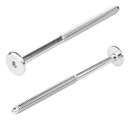 Tornillo Conector Union Niquelado Muebles 10cm X 1/4 100 Piezas FICUS.MX