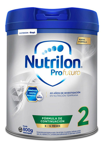 Nutrilon Profutura 2 Nueva Fórmula 6 A 12 Meses 800g Polvo