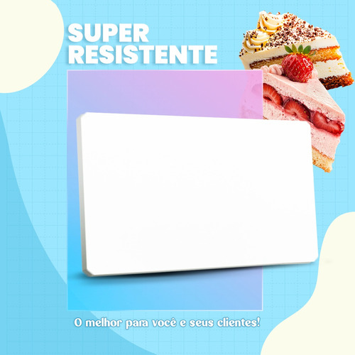 Tabuleiro Para Bolo Mdf 9mm Retangular 35x50cm Confeitaria Cor Branco