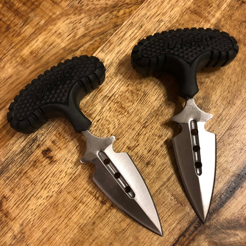2 Dagas Navaja Push Dagger Mtech Usa 100% Filo Y Estuche 46