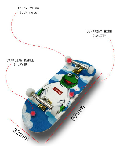 Fingerboard Tailwhip Pro Wood Tuercas De Seguridad Para Cami Color Del Skate Color De Las Ruedas