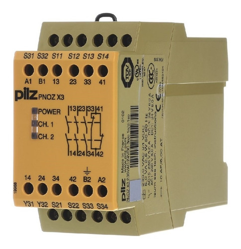 774318 Pilz Safety Relay Pnoz X3 230vac 24vdc 3n/o 1n/c 1so