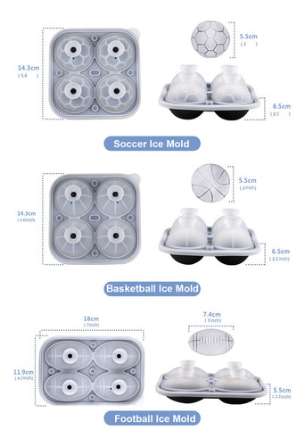 Yy Cubo De Hielo De Baloncesto De Silicona Para Cócteles Y
