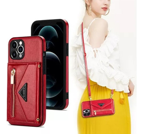 L20 Funda Piel Para iPhone Carcasa Diseño De Bolsa Con