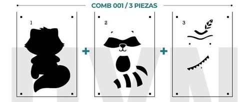Stencils - Combinables 3 Piezas Comb1 - Hyn - Boedo