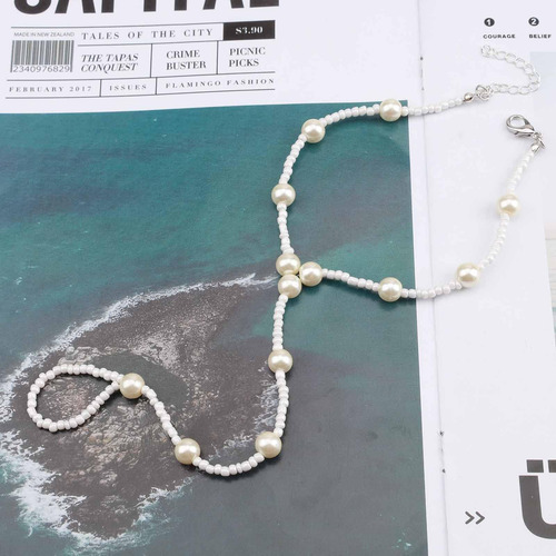 Andelaisi Boho Sandalias Descalzas De Perlas Pulsera De Tobi