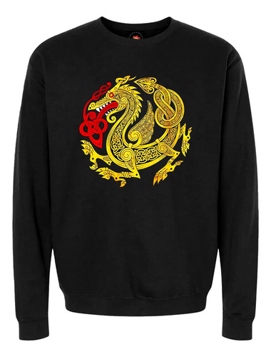 Buzo Estampado Varios Diseños Orientales Dragon Dorado